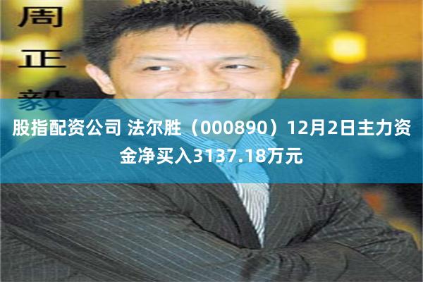 股指配资公司 法尔胜（000890）12月2日主力资金净买入3137.18万元