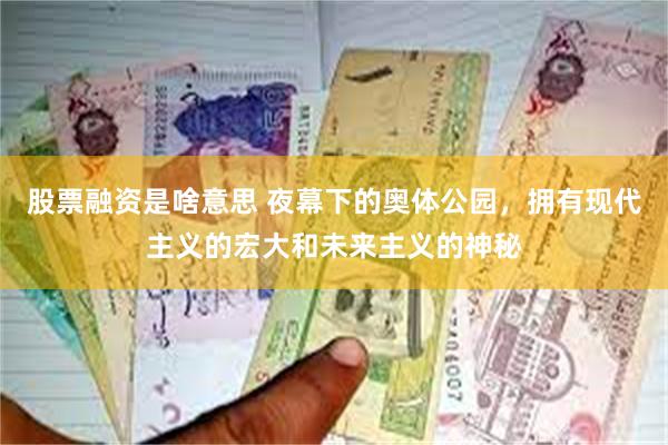 股票融资是啥意思 夜幕下的奥体公园，拥有现代主义的宏大和未来主义的神秘