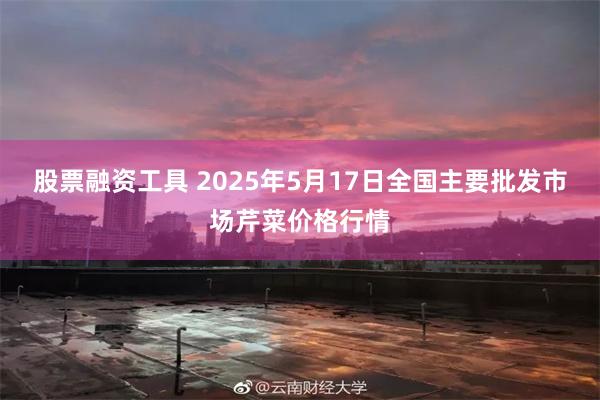 股票融资工具 2025年5月17日全国主要批发市场芹菜价格行情