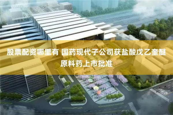 股票配资哪里有 国药现代子公司获盐酸戊乙奎醚原料药上市批准
