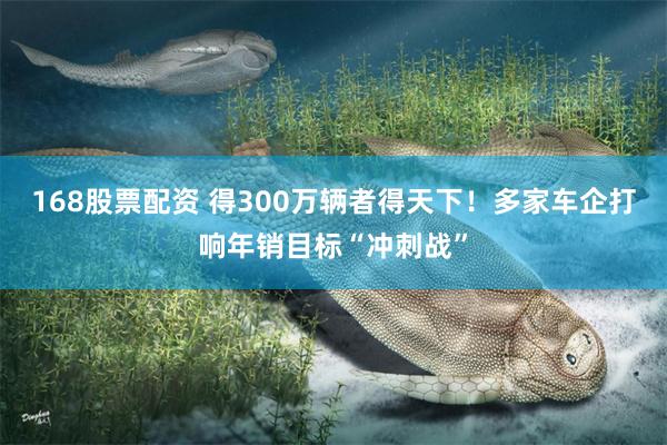 168股票配资 得300万辆者得天下！多家车企打响年销目标“冲刺战”
